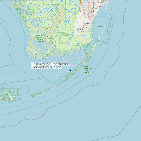 East Key, southern end, Florida Bay, Florida map