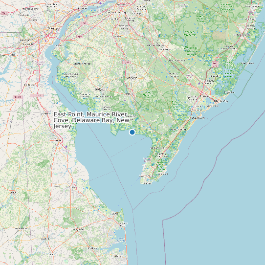 East Point, Maurice River Cove, Delaware Bay, New Jersey map