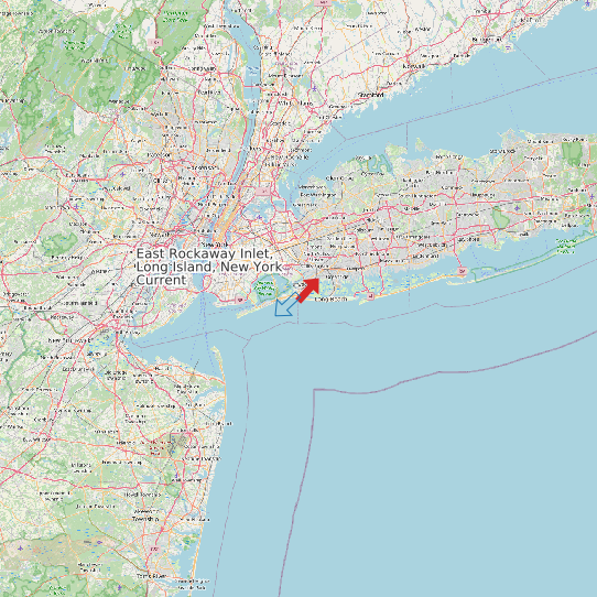 Map of East Rockaway Inlet, Long Island, New York Current Prediction Station
