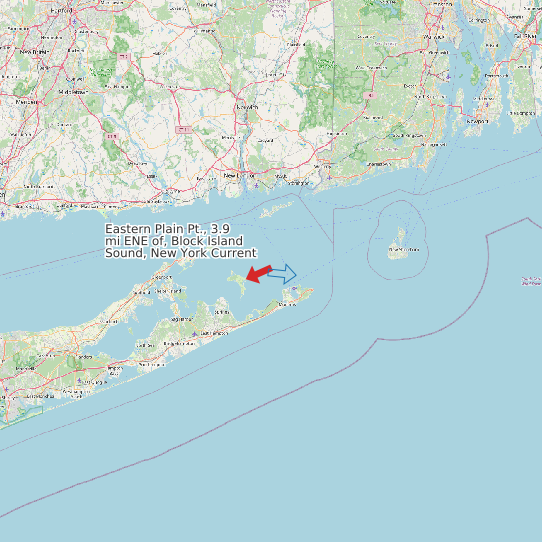 Map of Eastern Plain Pt., 3.9 mi ENE of, Block Island Sound, New York Current Prediction Station