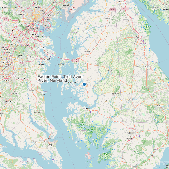 Map of Easton Point, Tred Avon River, Maryland Tide Prediction Station