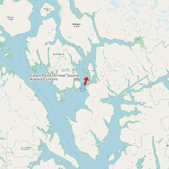 Eaton Point, Ernest Sound, Alaska Current map