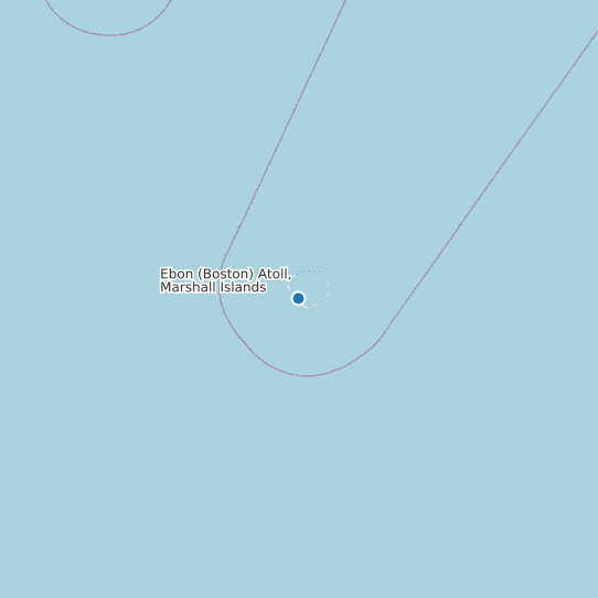 Map of Ebon (Boston) Atoll, Marshall Islands Tide Prediction Station