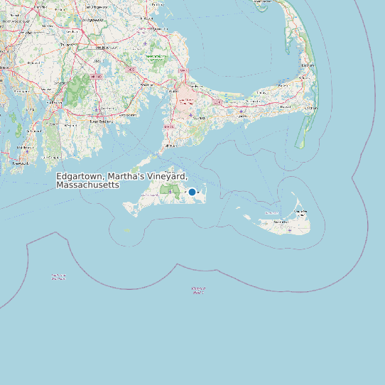 Map of Edgartown, Martha's Vineyard, Massachusetts Tide Prediction Station
