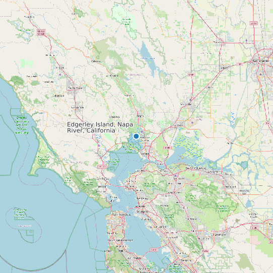 Map of Edgerley Island, Napa River, California Tide Prediction Station