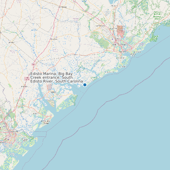 Map of Edisto Marina, Big Bay Creek entrance, South Edisto River, South Carolina Tide Prediction Station