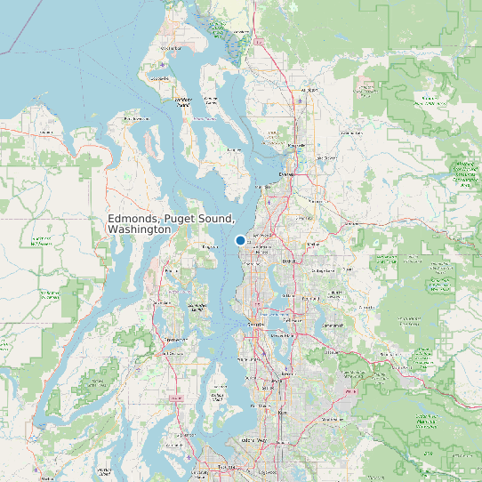 Edmonds, Puget Sound, Washington map