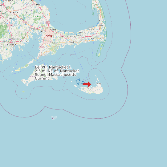 Eel Pt., Nantucket I. 2.5 mi NE of, Nantucket Sound, Massachusetts Current map
