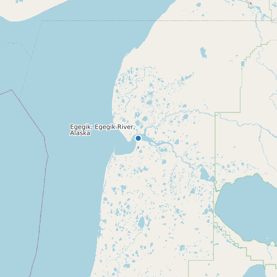 Map of Egegik, Egegik River, Alaska Tide Prediction Station