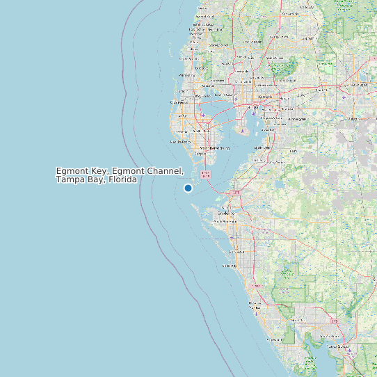 Map of Egmont Key, Egmont Channel, Tampa Bay, Florida Tide Prediction Station