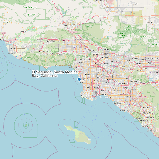 El Segundo, Santa Monica Bay, California map