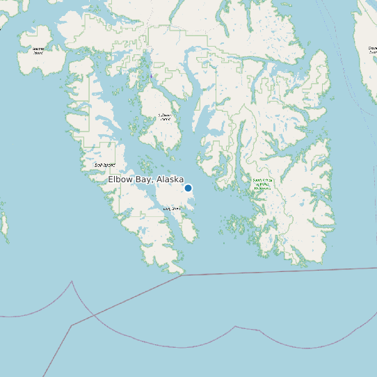 Elbow Bay, Alaska map
