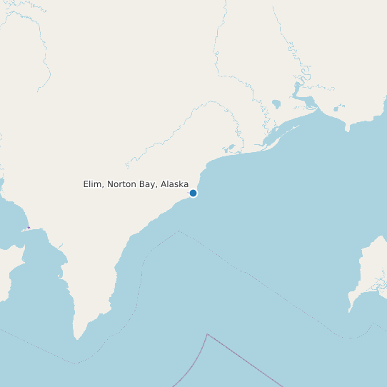 Map of Elim, Norton Bay, Alaska Tide Prediction Station