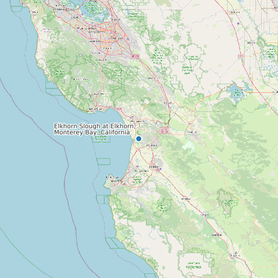 Elkhorn Slough at Elkhorn, Monterey Bay, California map