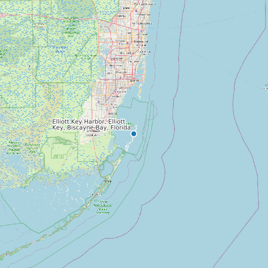 Elliott Key Harbor, Elliott Key, Biscayne Bay, Florida map