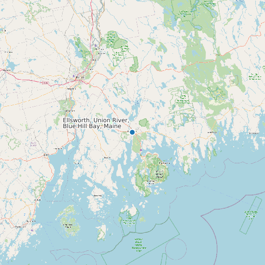 Ellsworth, Union River, Blue Hill Bay, Maine map