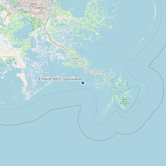 Empire Jetty, Louisiana map