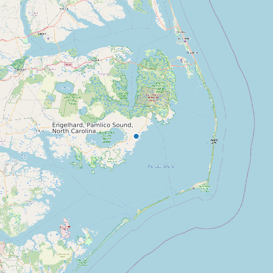 Engelhard, Pamlico Sound, North Carolina map