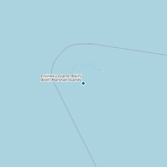 Eniirikku Island, Bikini Atoll, Marshall Islands map