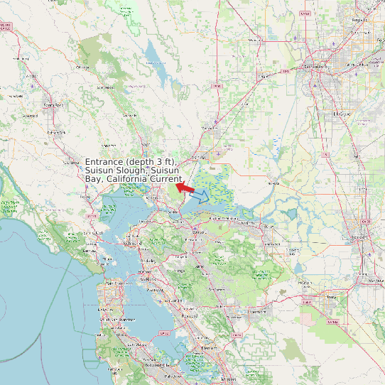 Map of Entrance (depth 3 ft), Suisun Slough, Suisun Bay, California Current Prediction Station