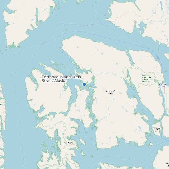 Entrance Island, Keku Strait, Alaska map
