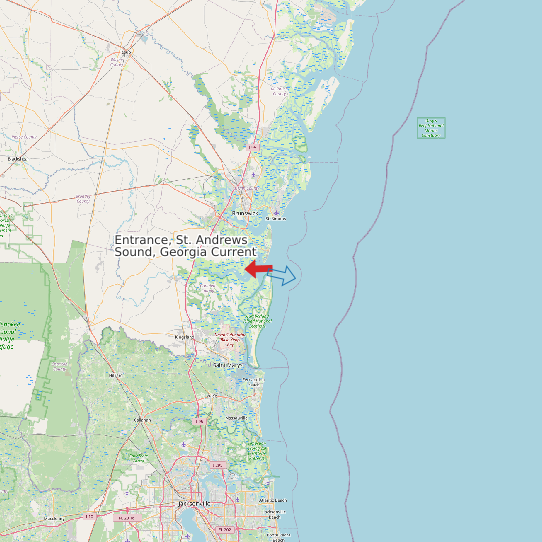 Map of Entrance, St. Andrews Sound, Georgia Current Prediction Station