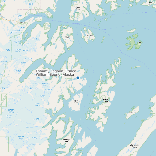 Eshamy Lagoon, Prince William Sound, Alaska map