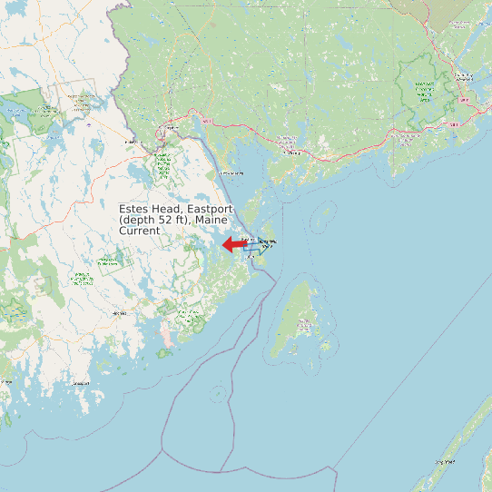 Estes Head, Eastport (depth 52 ft), Maine Current map