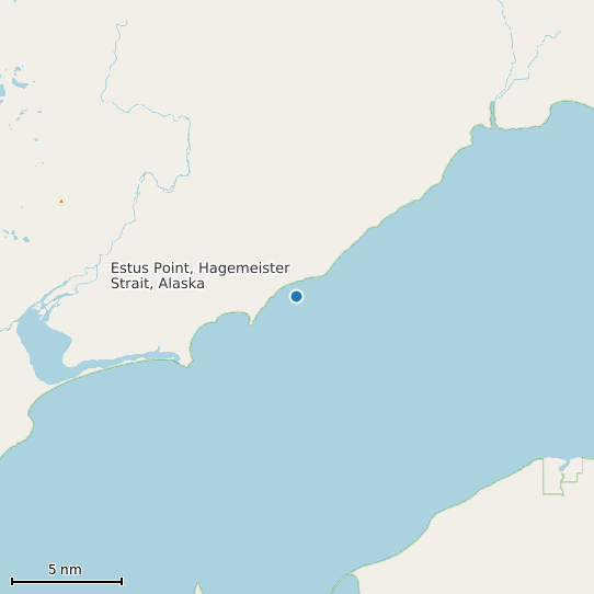 Map of Estus Point, Hagemeister Strait, Alaska Tide Prediction Station