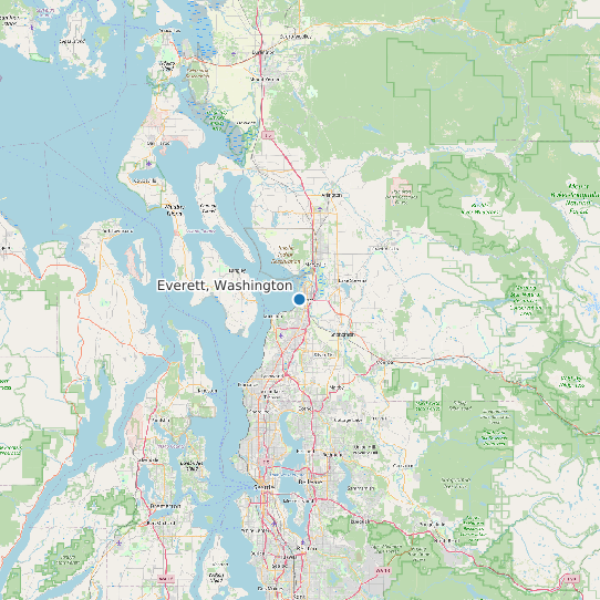 Everett, Washington map