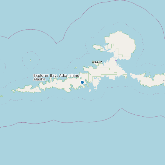 Map of Explorer Bay, Atka Island, Alaska Tide Prediction Station