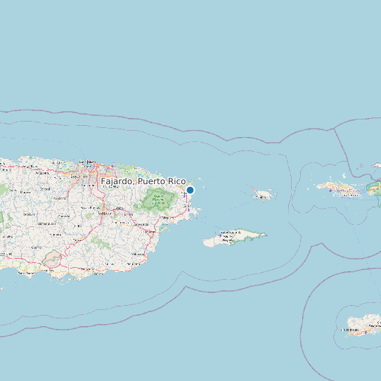 Fajardo, Puerto Rico map