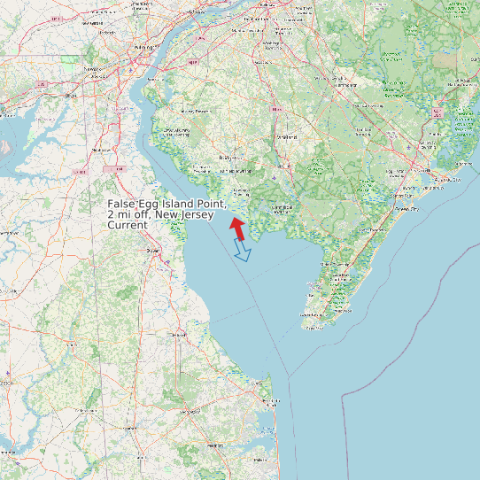 Map of False Egg Island Point, 2 mi off, New Jersey Current Prediction Station