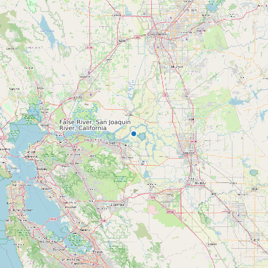 Map of False River, San Joaquin River, California Tide Prediction Station