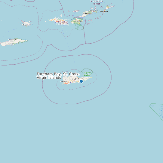 Map of Fareham Bay, St. Croix, Virgin Islands Tide Prediction Station