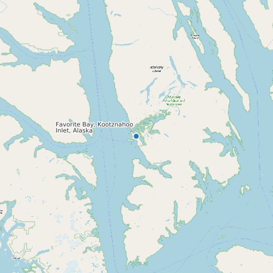 Favorite Bay, Kootznahoo Inlet, Alaska map