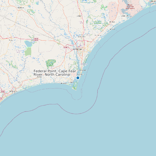 Federal Point, Cape Fear River, North Carolina map