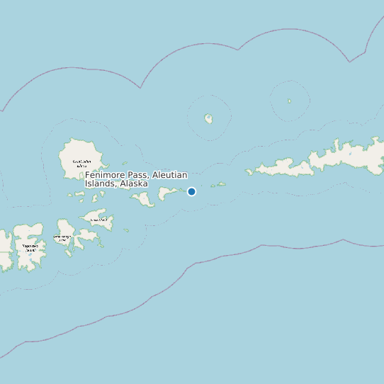 Fenimore Pass, Aleutian Islands, Alaska map