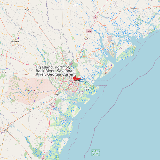 Fig Island, north of, Back River, Savannah River, Georgia Current map