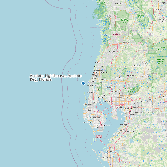 Map of Anclote Lighthouse, Anclote Key, Florida Tide Prediction Station