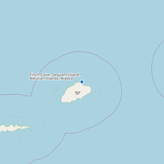 Finch Cove, Seguam Island, Aleutian Islands, Alaska map
