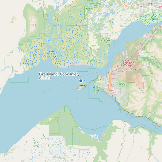 Fire Island, Cook Inlet, Alaska map