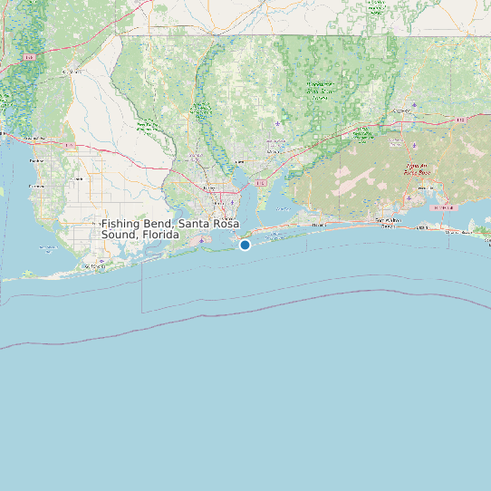 Fishing Bend, Santa Rosa Sound, Florida map