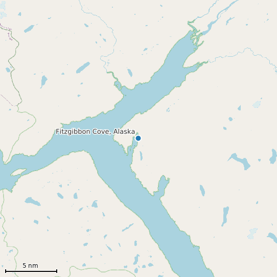 Map of Fitzgibbon Cove, Alaska Tide Prediction Station