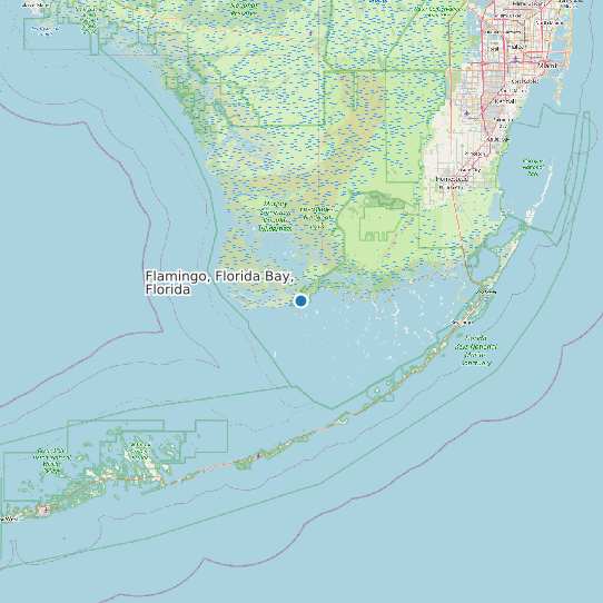 Map of Flamingo, Florida Bay, Florida Tide Prediction Station