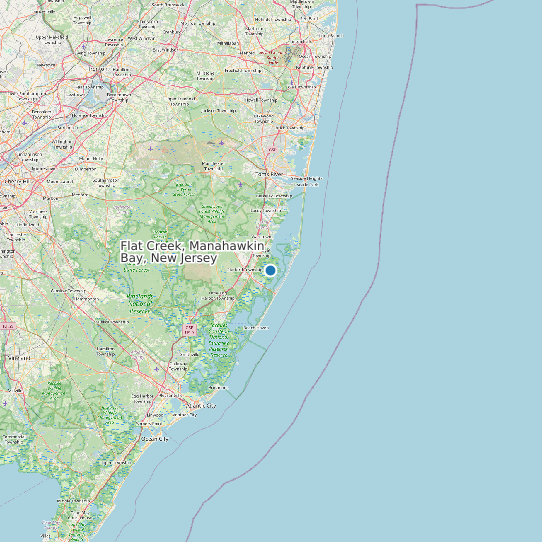 Flat Creek, Manahawkin Bay, New Jersey map