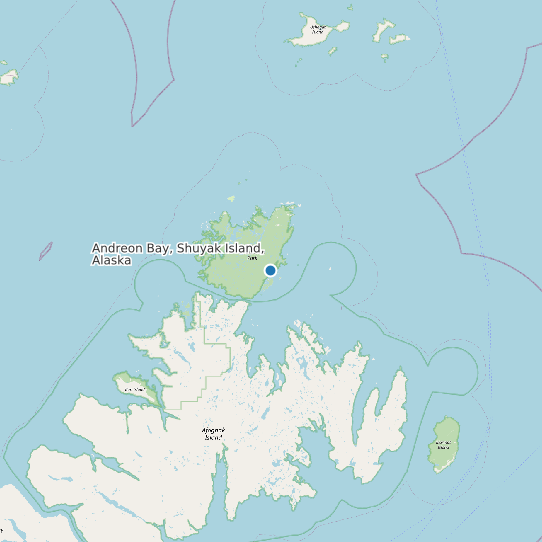 Andreon Bay, Shuyak Island, Alaska map