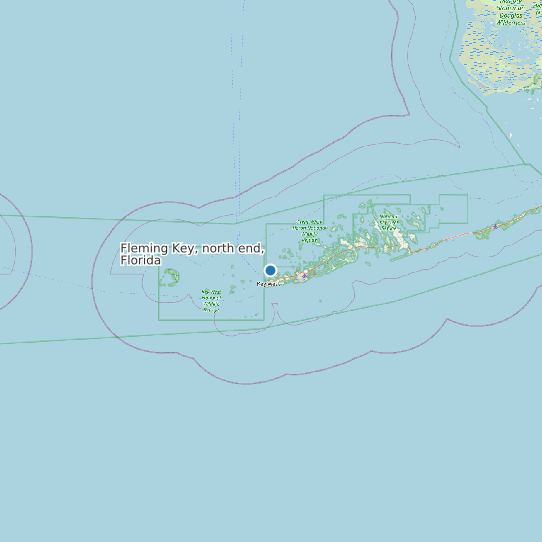 Map of Fleming Key, north end, Florida Tide Prediction Station