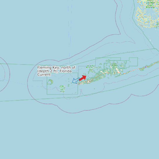 Fleming Key, north of (depth 2 ft), Florida Current map