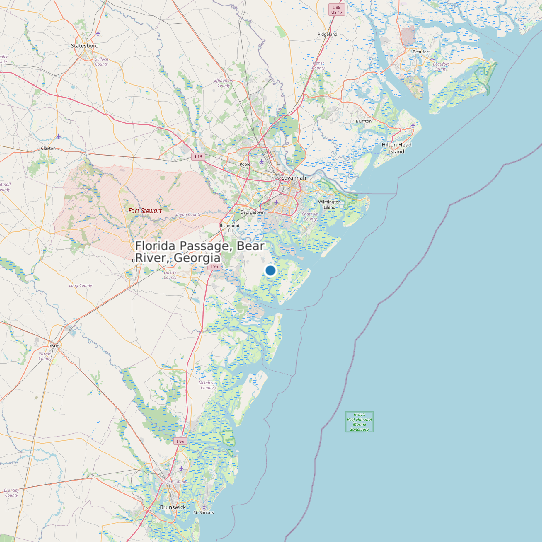 Map of Florida Passage, Bear River, Georgia Tide Prediction Station